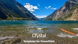  Presentation with blue mountain - Amazing slide set having blue seton lake in coastal backdrop and a tawny brown colored foreground