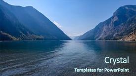  Presentation with blue mountain - Cool new theme with blue seton lake in coastal backdrop and a ocean colored foreground