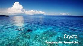  Presentation with sea coral - Beautiful slides featuring shallow sea with coral reef backdrop and a teal colored foreground