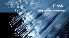  Presentation with thin blue line - Cool new PPT theme with blue shining fiber optic backdrop and a teal colored foreground