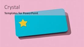  Presentation with five star - Theme consisting of blue-sign-with-a-single background and a lemonade colored foreground