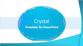  Presentation with wafer - Presentation theme featuring blue-silicon-wafer-with-microchips and a teal colored foreground