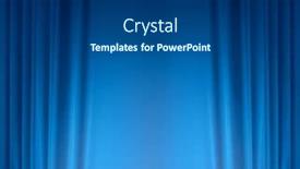  Presentation with blue curtain - Cool new slide deck with blue-silk-curtain-abstract-background backdrop and a ocean colored foreground