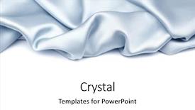  Presentation with silk - Beautiful presentation design featuring blue silk isolated on white backdrop and a white colored foreground