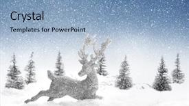  Presentation with winter landscape winter tree - PPT layouts featuring blue silver - winter landscape background and a light blue colored foreground