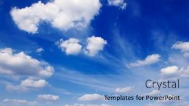  Presentation with sky blue - Colorful presentation theme enhanced with blue-sky-and-beautiful-fluffy backdrop and a light blue colored foreground