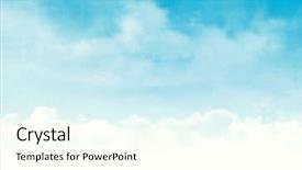  Presentation with blue abstract - Presentation featuring blue sky and clouds abstract background and a white colored foreground