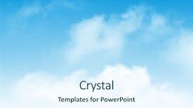  Presentation with blue abstract - Beautiful presentation featuring blue sky and clouds abstract backdrop and a sky blue colored foreground