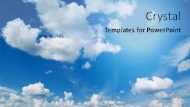  Presentation with blue sky - Cool new presentation design with blue-sky-and-clouds backdrop and a light blue colored foreground