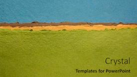  Presentation with cotton fabric - Beautiful slide deck featuring blue-sky-and-green-fields backdrop and a gold colored foreground