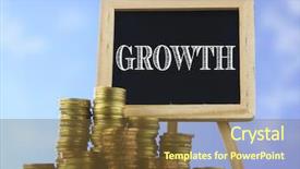  Presentation with piles - Audience pleasing slide set consisting of blue sky and mini backdrop and a  colored foreground