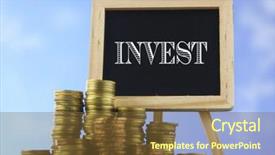  Presentation with invest - Slide set enhanced with blue sky and mini background and a tawny brown colored foreground