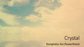  Presentation with film - Theme featuring blue sky and miror floor cloudy background retro film filtered instagram style background and a lemonade colored foreground