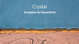  Presentation with blue abstract - PPT theme enhanced with blue-sky-and-rough-terrain background and a teal colored foreground