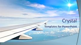  Presentation with sky sun - Slide deck with blue sky and sun view background and a sky blue colored foreground