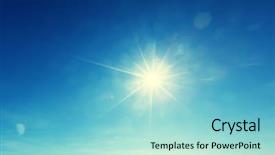 Presentation with sky sun - PPT layouts consisting of blue sky and sun background and a light blue colored foreground