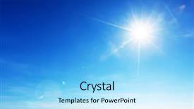  Presentation with sky sun - Audience pleasing slide deck consisting of blue sky and sun backdrop and a arctic colored foreground