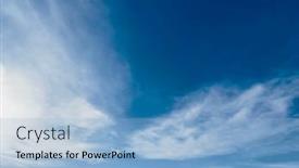  Presentation with sky blue - PPT theme having blue-sky-and-white-cloud background and a light blue colored foreground