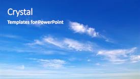  Presentation with sky blue - Colorful slide set enhanced with blue sky and white clouds backdrop and a cobalt blue colored foreground