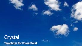  Presentation with blue sky - Beautiful PPT theme featuring blue sky and white clouds backdrop and a  colored foreground