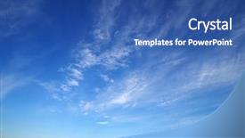 Presentation with plain clear navy blue blue and white cloudy - Audience pleasing theme consisting of blue sky and white clouds backdrop and a  colored foreground