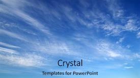  Presentation with sky blue - Slide deck consisting of blue sky and white clouds background and a light blue colored foreground