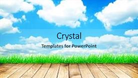  Presentation with blue green - Theme with spring green grass with blue background and a arctic colored foreground