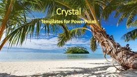  Presentation with pacific islands - Cool new theme with blue sky at cook islands backdrop and a tawny brown colored foreground