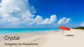  Presentation with red white blue - Presentation enhanced with blue sky at deserted background and a lemonade colored foreground