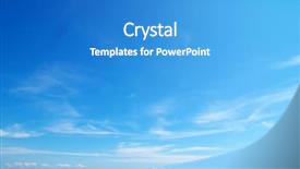  Presentation with blue sky - Slide deck featuring blue sky background with tiny background and a teal colored foreground