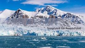  Presentation with blue sky - Theme enhanced with blue-sky-blue-glacier background and a light blue colored foreground