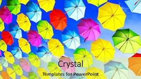  Presentation with urban - Colorful presentation theme enhanced with blue sky bright colors backdrop and a yellow colored foreground