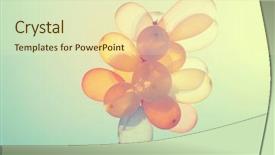  Presentation with balloons blue - PPT theme with blue sky concept of love background and a soft green colored foreground