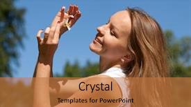  Presentation with blue sky - PPT layouts enhanced with blue sky fortune-telling background and a coral colored foreground