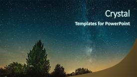  Presentation with blue night - Beautiful PPT layouts featuring blue sky full of stars backdrop and a navy blue colored foreground