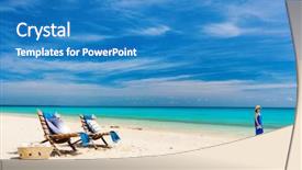  Presentation with sand ocean - Cool new slide deck with blue sky in mozambique africa backdrop and a  colored foreground