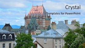 Presentation with roof - Amazing PPT layouts having blue sky in quebec backdrop and a light blue colored foreground