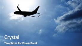  Presentation with tourism business - Amazing presentation having blue sky journey trip airline backdrop and a teal colored foreground