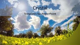  Presentation with italy food - Colorful PPT theme enhanced with blue sky mediterranean climate backdrop and a  colored foreground