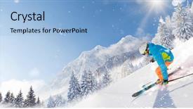  Presentation with blue sky - Amazing slide set having blue sky on background free backdrop and a  colored foreground