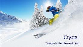  Presentation with beautiful skin and beach - Audience pleasing presentation theme consisting of blue sky on background free backdrop and a sky blue colored foreground