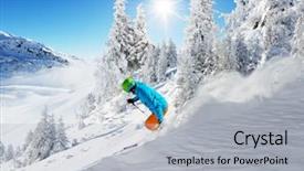  Presentation with sky blue - Presentation theme with blue sky on background free background and a  colored foreground