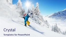  Presentation with alpine - Audience pleasing PPT theme consisting of blue sky on background free backdrop and a sky blue colored foreground