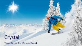  Presentation with beautiful skin and beach - Colorful PPT theme enhanced with blue sky on background free backdrop and a  colored foreground