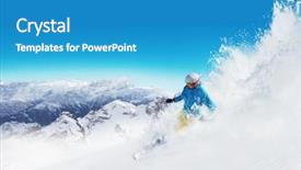  Presentation with sky blue - Presentation theme with blue sky on background free background and a teal colored foreground