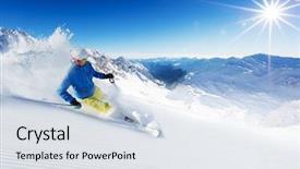  Presentation with sky blue - Theme consisting of blue sky on background free background and a  colored foreground