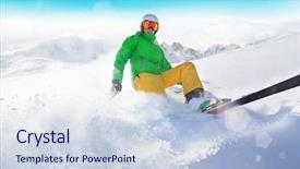  Presentation with beautiful skin and beach - Presentation theme with blue sky on background free background and a  colored foreground