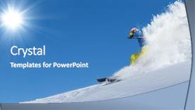  Presentation with beautiful skin and beach - Beautiful presentation theme featuring blue sky on background free backdrop and a  colored foreground