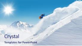  Presentation with beautiful skin and beach - Colorful slides enhanced with blue sky on background free backdrop and a  colored foreground