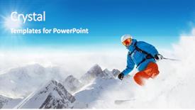  Presentation with beautiful skin and beach - PPT layouts enhanced with blue sky on background free background and a teal colored foreground